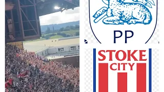 Stoke city vs Preston / 3000 Preston fans go crazy as they beat stoke