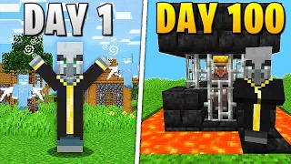 I Survived 100 Days VILLAGER vs EVOKER