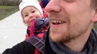 Baby laughing while her dad tries to make her say 'daddy'