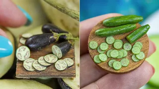 30 DIY MINIATURE ART MAKING OF MINIATURE VEGETABLES FOR DOLLHOUSE