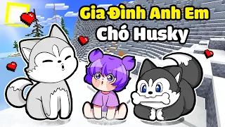 NABEE EM BÉ ĐƯỢC GIA ĐÌNH CHÓ HUSKY NHẬN NUÔI TRONG MINECRAFT*NABEE GIA ĐÌNH HUSKY 🦴🐺👶