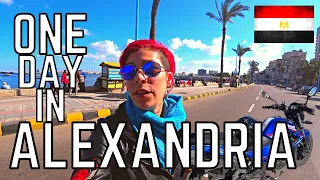 One Day in Alexandria | 4k Alexandria EGYPT "Walking Tour" on Motorbike | يوم بالموتسيكل في اسكندريه