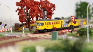 Model Railway Layout with Dutch H0 trains