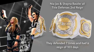 Nia Jax and Shayna Baszler All WWE Women’s Tag Team Title Defenses (2nd Reign)