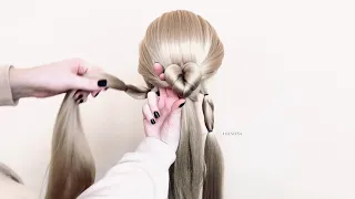 Прическа с сердечком на Длинные волосы. Прически 2021 New hairstyle for wedding and party