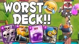 Clash Royale - WORST CARD DECK! All Worst Cards In ONE Battle Deck!