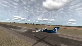 [RFS Real Flight Simulator]De Havilland Canada Dash 8 Q400 CrossWind Landing at EHAM