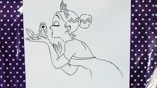 How to Draw TIANA from Disney's Princess and the Frog | Easy Step by Step Drawing