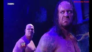 Kane (ECW Champion) and Undertaker destroy Edge and Chavo Guerrero (HD)