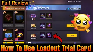 Loadout Trail Card Use In FreeFire | Loadout Trail Card Use In Hindi | How To Use Loadout Trail Card