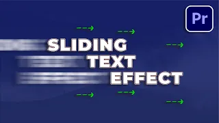 Sliding Text Effect Premiere Pro Tutorial