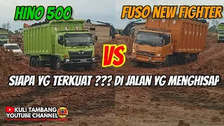 HINO VS FUSO DI JALAN MENGHISAP SIAPA YG KUAT | KULI TAMBANG