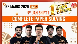 JEE Mains 2020 Question Paper Solving (9th JAN Shift 1) Solutions 🧐 with Tricks @JEEVedantu​