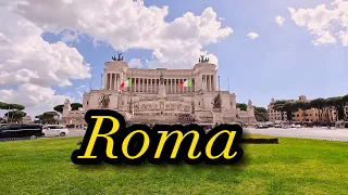 Walking Tour Rome Italy 🇮🇹 #4k 60fps Piazza Venezia and more