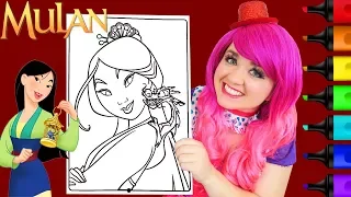 Coloring Mulan & Mushu Disney Princess Coloring Page Prismacolor Paint Markers | KiMMi THE CLOWN