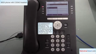 Avaya 9608 with CS540 headset - How to install