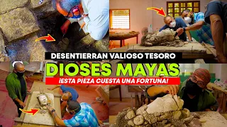 😲Desentierran codiciada pieza Maya, 1300 años bajo tierra, es el dios del Maiz en Palenque Chis.