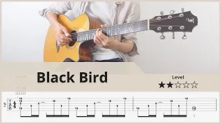 【TAB】Black Bird - the Beatles - FingerStyle Guitar ソロギター【タブ】