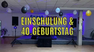 PA Anlagen Aufbau bei einer Einschulung + 40. Geburtstag mit Live Gesang