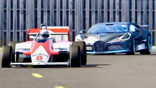 Bugatti Divo vs McLaren F1 1988 - Top Gear Track