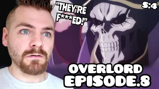 TIME TO BURN THE KINGDOM??!!! | OVERLORD - EPISODE 8 | SEASON 4 | New Anime Fan! | REACTION