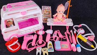 12 Minutes Satisfying with Unboxing Cute Pink Ambulance Car Doctor Play Set ASMR