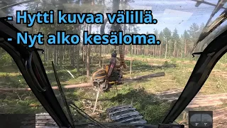 Vielä yksi video tuli tehtyä kopin sisältä ennen kesälomaa. VR105 Ponsse Scorpion K H7 AC FC