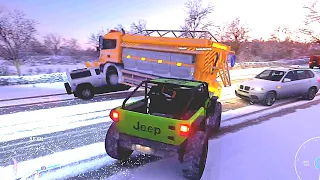 Aggressive snow driving 😱😱😬 Forza Horizon
