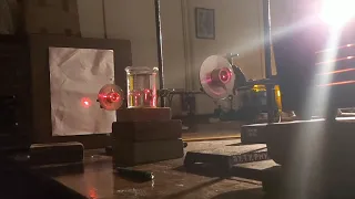 Rotation of polarization plane in sugar solution