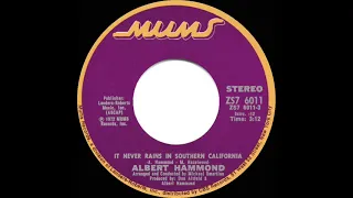 1972 HITS ARCHIVE: It Never Rains In Southern California - Albert Hammond (a #2 record--'stereo' 45)