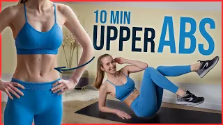 INTENSE 10 MIN UPPER AB WORKOUT at home! (real ab burner)