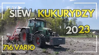 🇵🇱Oporowy Siew Kukurydzy 2023🔥Fendt 716 Vario w Akcji🌽 Usługi FHU EMIL🌽