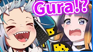 Gura Prank Calls Ina Live on Stream but【Gawr Gura / HololiveEN】