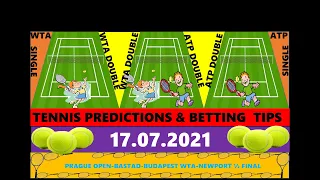 Tennis Predictions Today(17.07.2021)|Prague Open 2021|Budapest 2021|Bastad|WTA 2021|Tennis Betting