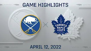 NHL Highlights | Sabres vs. Maple Leafs - Apr. 12, 2022