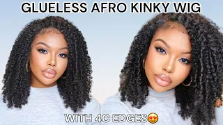 WATCH ME SLAY A KINKY CURLY WIG WITH 4C EDGES TO PERFECTION |  Luvme Hair