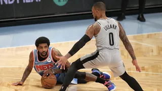 Kyrie Irving Vs Damian Lillard CRAZY DUEL Full Game Highlights TrialBlazers Vs Nets