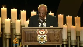 Mandela's fellow inmate gives emotional speech