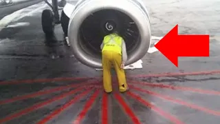 Ground Crew Sucked Into a Jet Engine