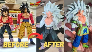 Goku/Tablos and Vegeta SSJ5 spirit killer sh figuarts custom - how you can make them