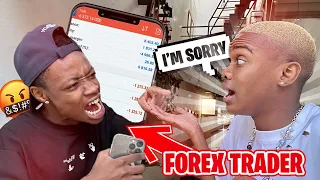 BLOWING A FUNDED FOREX ACCOUNT PRANK ON @MapsThosago  (Gets VIOLENT) | Reggie Mohlabi