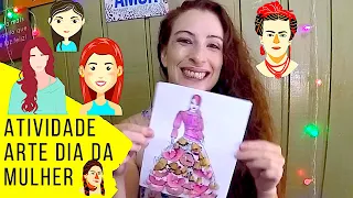 ATIVIDADE DE COLAGEM SIMPLES E FÁCIL PARA DIA DA MULHER