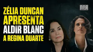 Zélia Duncan, emocionada, dá aula sobre Aldir Blanc para Regina Duarte