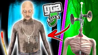 SIREN HEAD CAÇANDO o VOVO do JOGO da GRANNY no GTA 5 ! ( Cabeça de Sirene / Caçadores de Lendas )