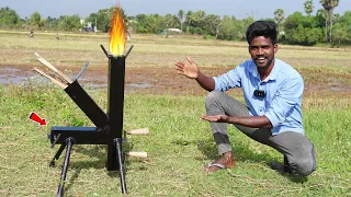 Making Turbo Wood Stove | 🚫 No Gas | No Air | No Fuel | Wood BurningStove | Mr.village vaathi