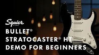 Squier Bullet HT Stratocaster Electric Guitar | Beginner Guitar Demos | Fender