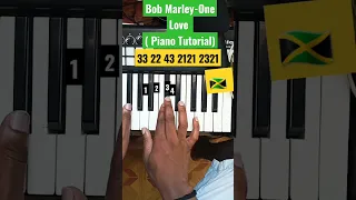 Bob Marley- One Love ( Piano Tutorial) 🇯🇲 #shorts #piano #pianotutorial #jamaica #bobmarley