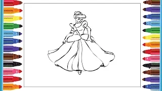 Disney Princess  Drawing Pages to Color for Kids l Coloring Pages l Learn Colors