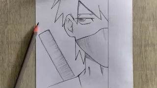 Como dibujar a kakashi facil paso a paso || dibujar anime || How to draw anbu kakashi