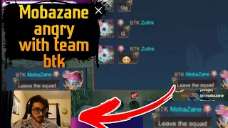 MOBAZANE ANGRY WITH ZULTRA AND TOLD TO LEAVE SQUAD -  OLD GOSU MEMBER ZULTRA MLBB - MOBAZANE